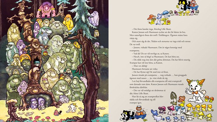 Uppslag från inlaga till Bamse i Trollskogen 2025.