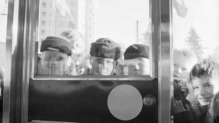 Invigning av tunnelbanan, Bagarmossen den 18 november år 1958.