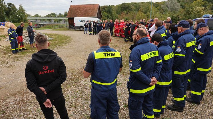 Hochwassertraining bei der LEW in Gersthofen