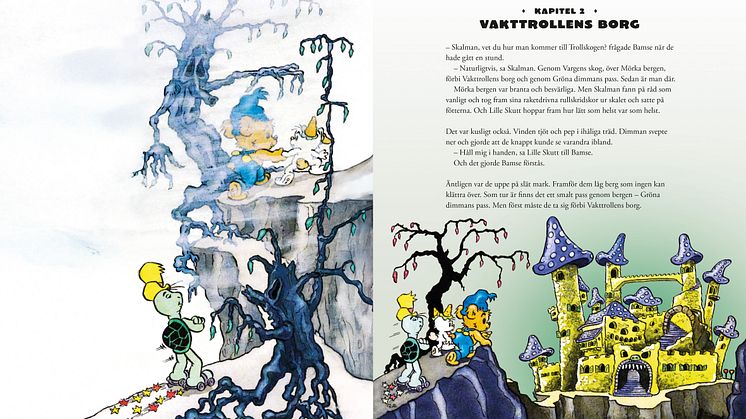 Uppslag från inlaga till Bamse i Trollskogen 2025.
