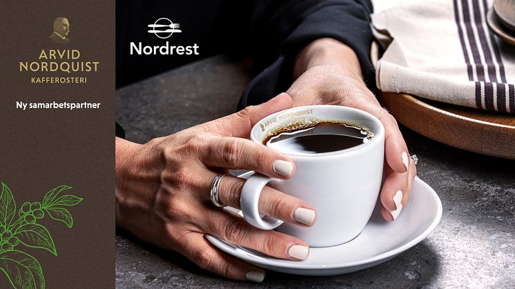 Arvid Nordquist och Nordrest i nytt treårigt samarbete – kaffe till cirka 200 enheter.