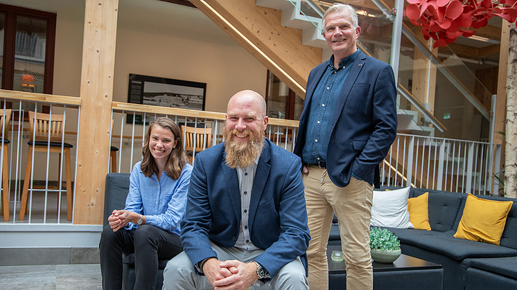 Från vänster: Malin Kullström - Sweco, Sverker Svärdby - Sleipner Robotics och Pelle Berglund - BizMaker.
