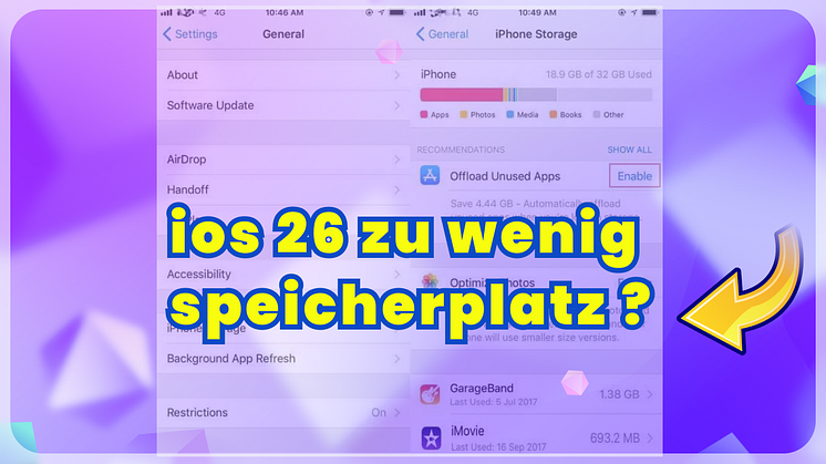 iOS 26 zu wenig Speicherplatz? So gibst du Platz frei fürs Update