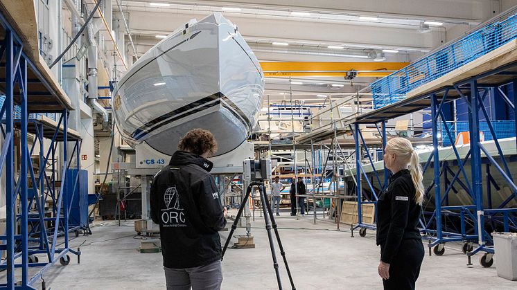 ORC rating systems käytti Leica RTC360 -laserkeilainta testatakseen Nautorin ClubSwan 43:n skannauksen, mallinnuksen ja mitta