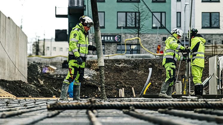Sveafastigheter, H2 Entreprenad och Thomas Betong samarbetar för att undvika betongspill på byggarbetsplatser.