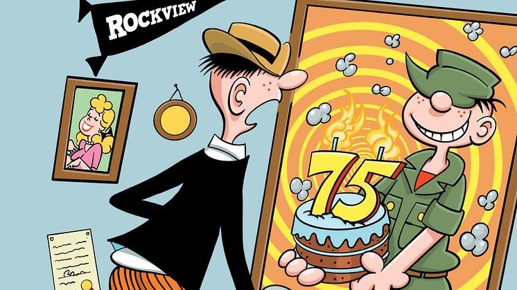 Bild från omslaget till jubileumsalbumet Knasen – 75 år.