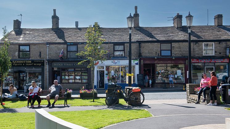 Image of the town centre of Ramsbottom