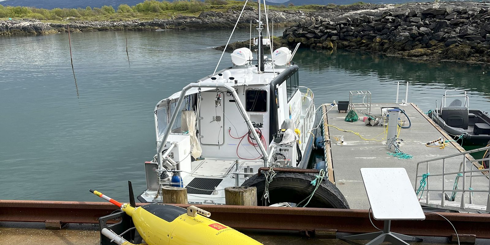 A seaglider equipped with the optical sensor UVP6 (Photo: Pierre Priou/Akvaplan-niva)