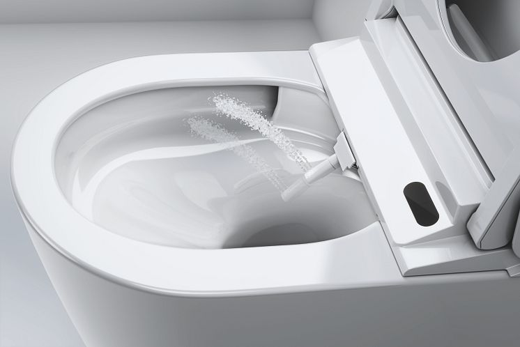 Ein Dusch-WC in Funktion von Grohe