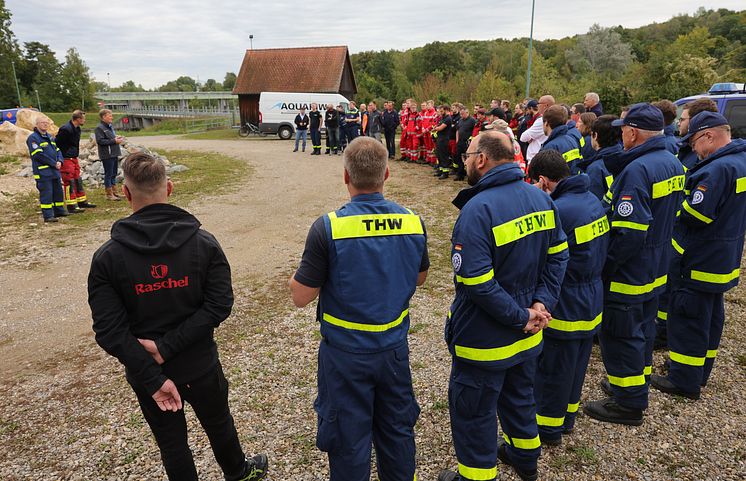 Hochwassertraining bei der LEW in Gersthofen