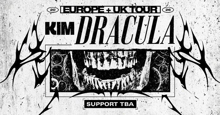 Artwork med info om konserten til Kim Dracula i Oslo.